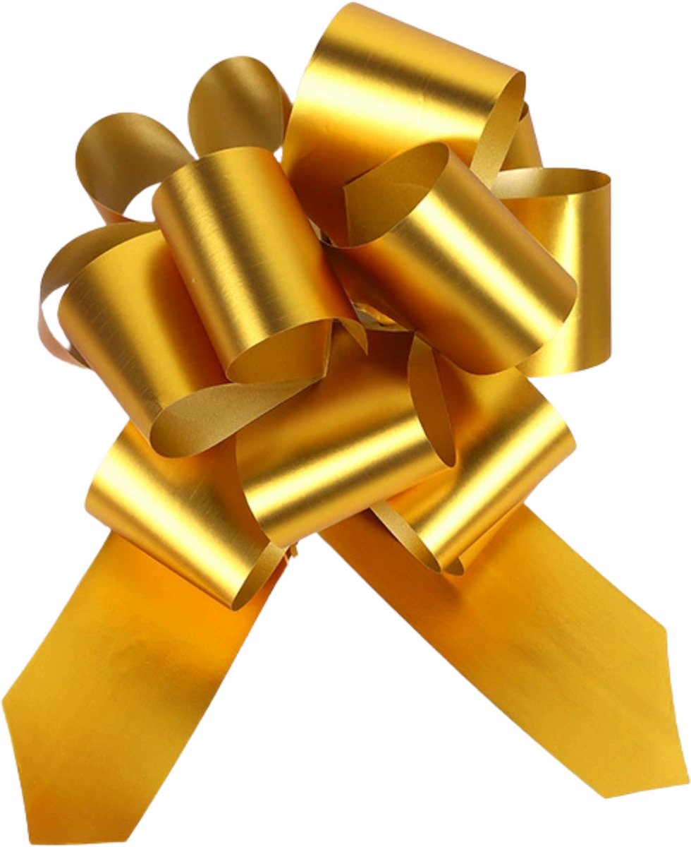 Joya Party® Gouden Cadeaustrik 30 cm | Grote Luxe Herbruikbare Geschenkstrik | Cadeaudecoratie voor Verjaardag, Babyshower & Bruiloft | Goud